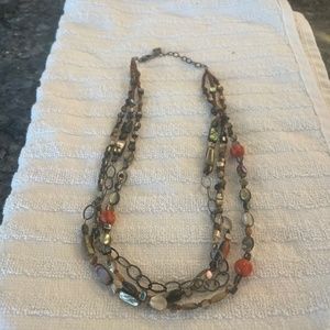 Silpada Fiesta Shell and Abalone Bead Necklace